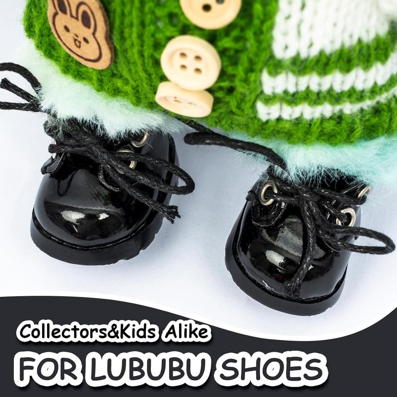 KIYEREE Store Lububu Shoes, 2025 Mini Shoes for 17cm Lububu Doll Accessories,Doll Shoes for Lububu Dress Up Decoration Accessories(Black) - Image 2
